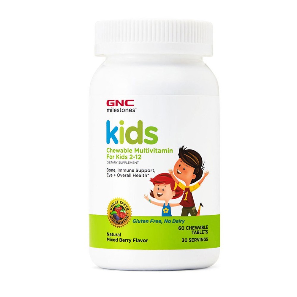 GNC KIDS MULTIVITAMIN Gummies, 60 жевательных конфет, разные фруктовые вкусы, для детей в возрасте 2–12 лет