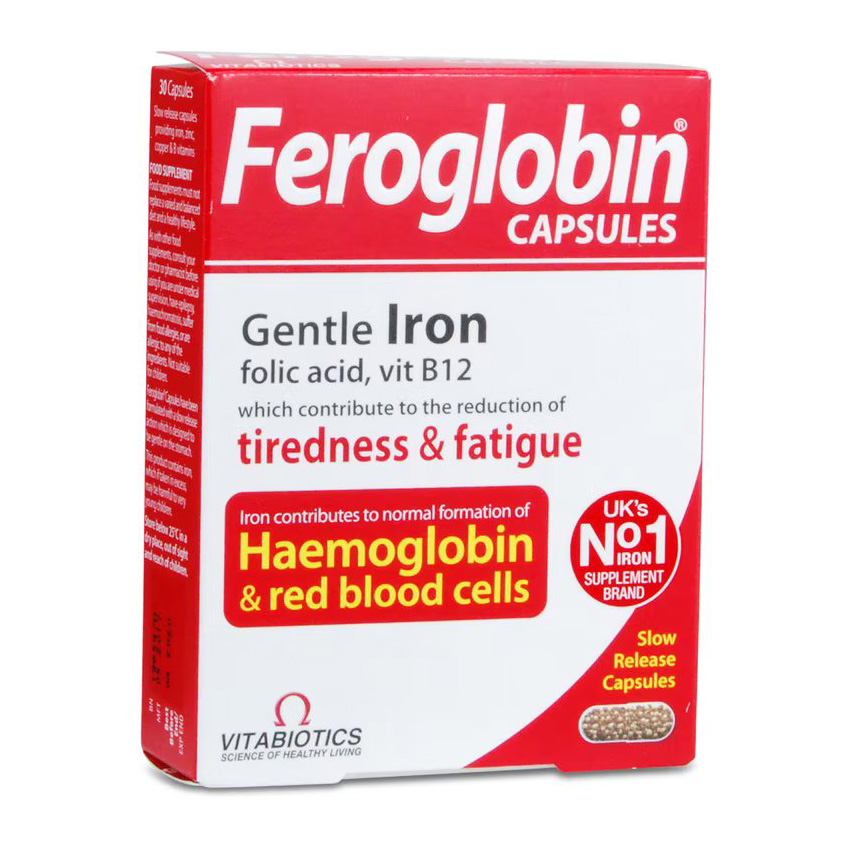 Feroglobin Vitabiotics Органические капсулы с витаминами и минералами, 30 капсул