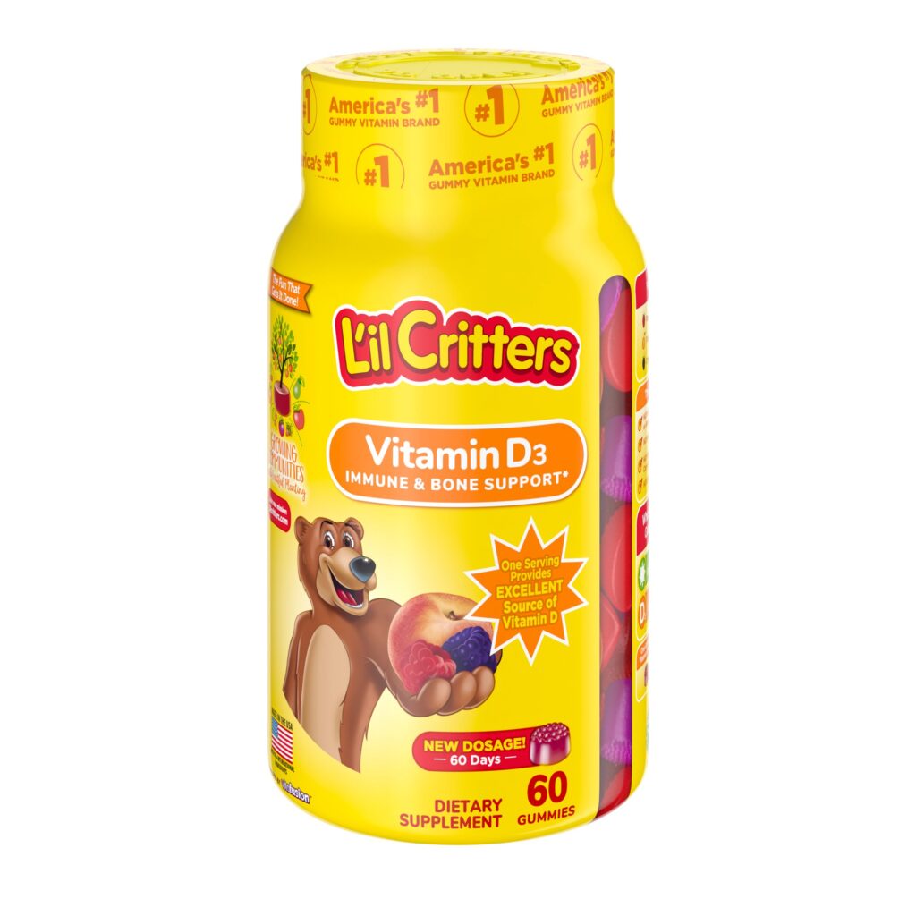 Жевательные мишки L'il Critters с витамином D, 60 шт.