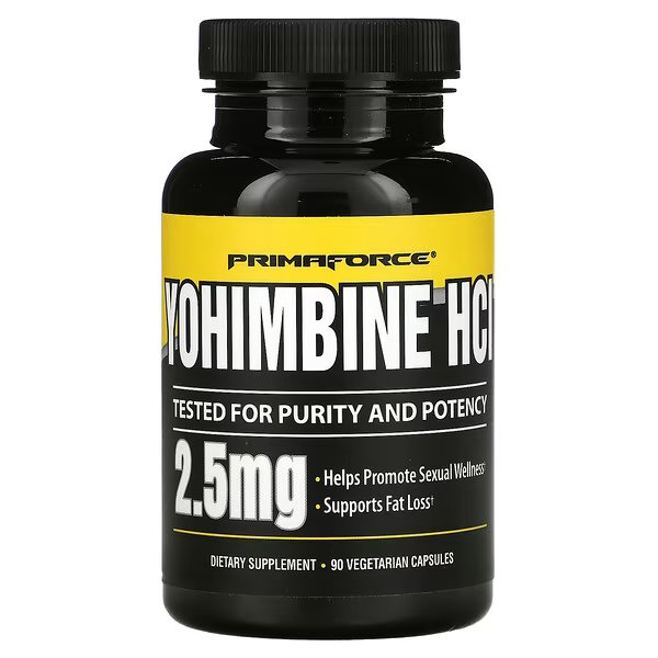PrimaForce, (YOHIMBINE) Йохимбин HCl, 2,5 мг, 90 вегетарианских капсул
