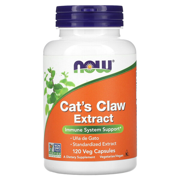 NOW Foods, экстракт кошачьего когтя, 100 капсул 500 мг