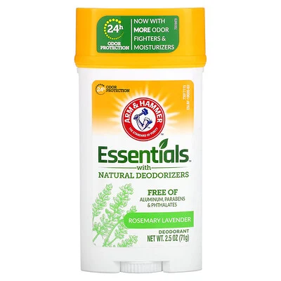 Essentials с натуральными дезодорирующими компонентами, дезодорант, свежий розмарин и лаванда, 71 г