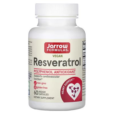 Jarrow Formulas, ресвератрол, 100 мг, 60 вегетарианских капсул