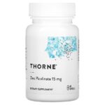 Thorne, пиколинат цинка, 15 мг, 60 капсул