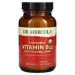 Dr. Mercola, Жевательный метилкобаламин с витамином B12, натуральная вишня, 30 таблеток