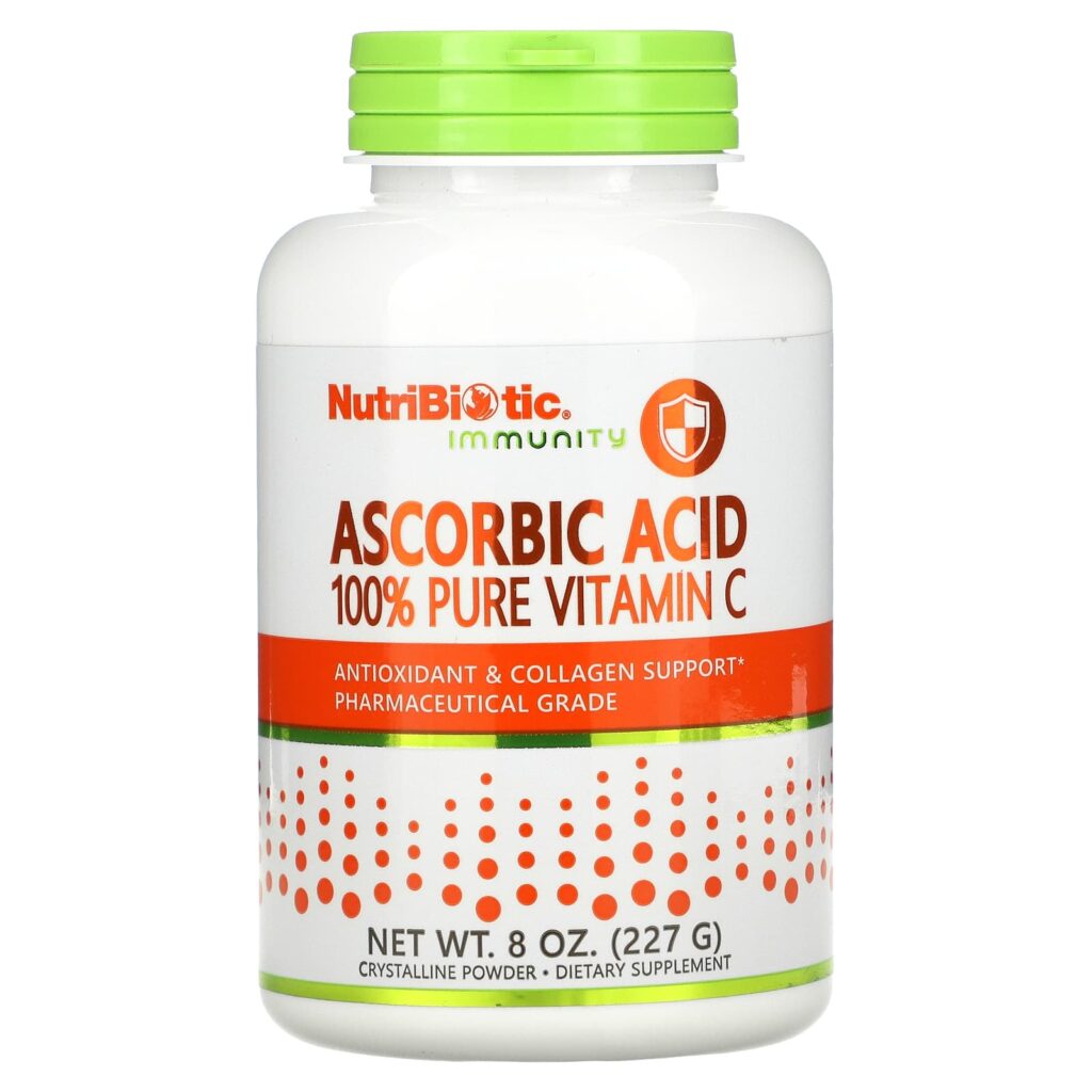 NutriBiotic, Аскорбиновая кислота, 100 % чистый витамин С, кристаллический порошок, 227 г