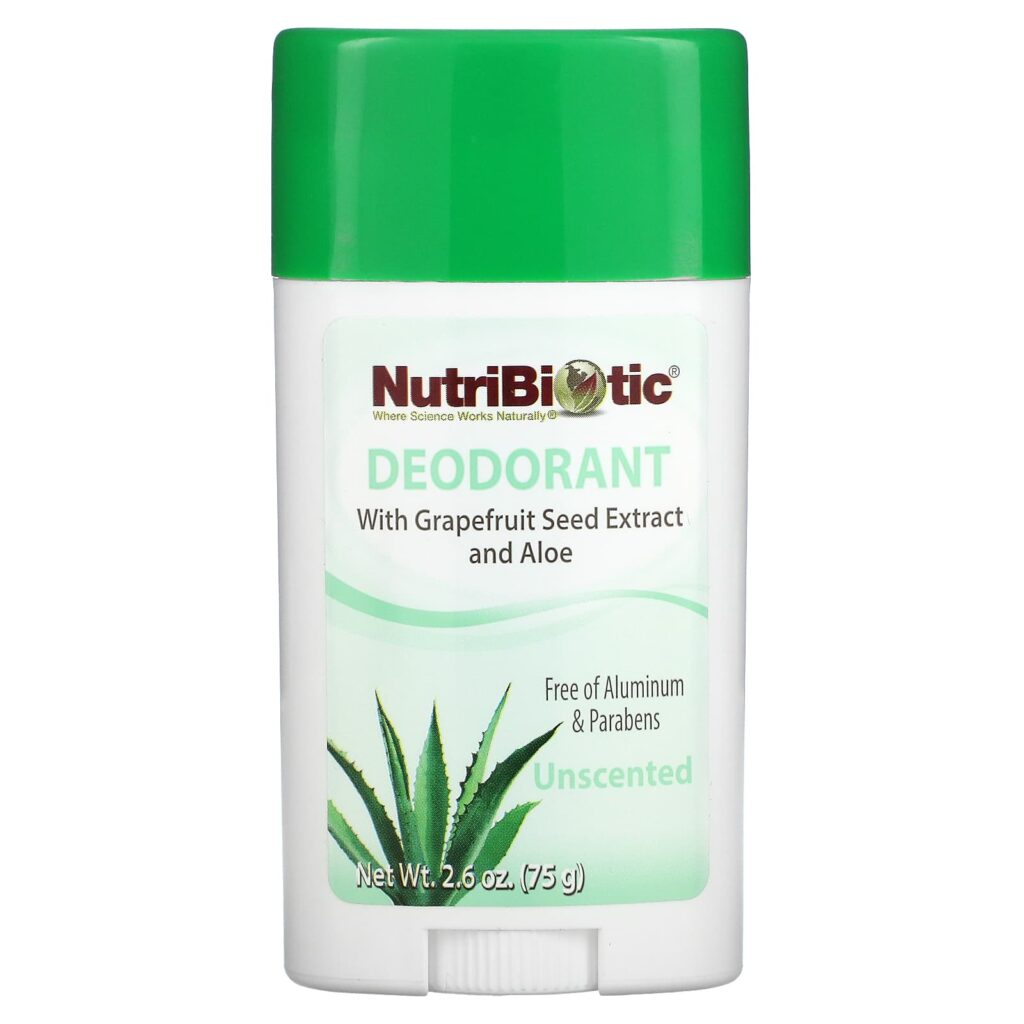 NutriBiotic, дезодорант c алое , без запаха, 75 г