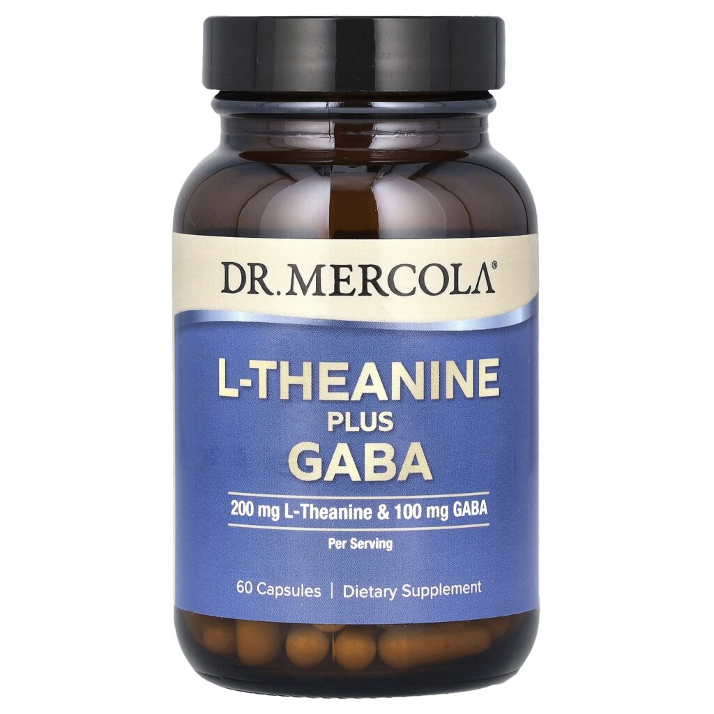 Dr. Mercola, L-теанин с Габа GABA , 60 капсул