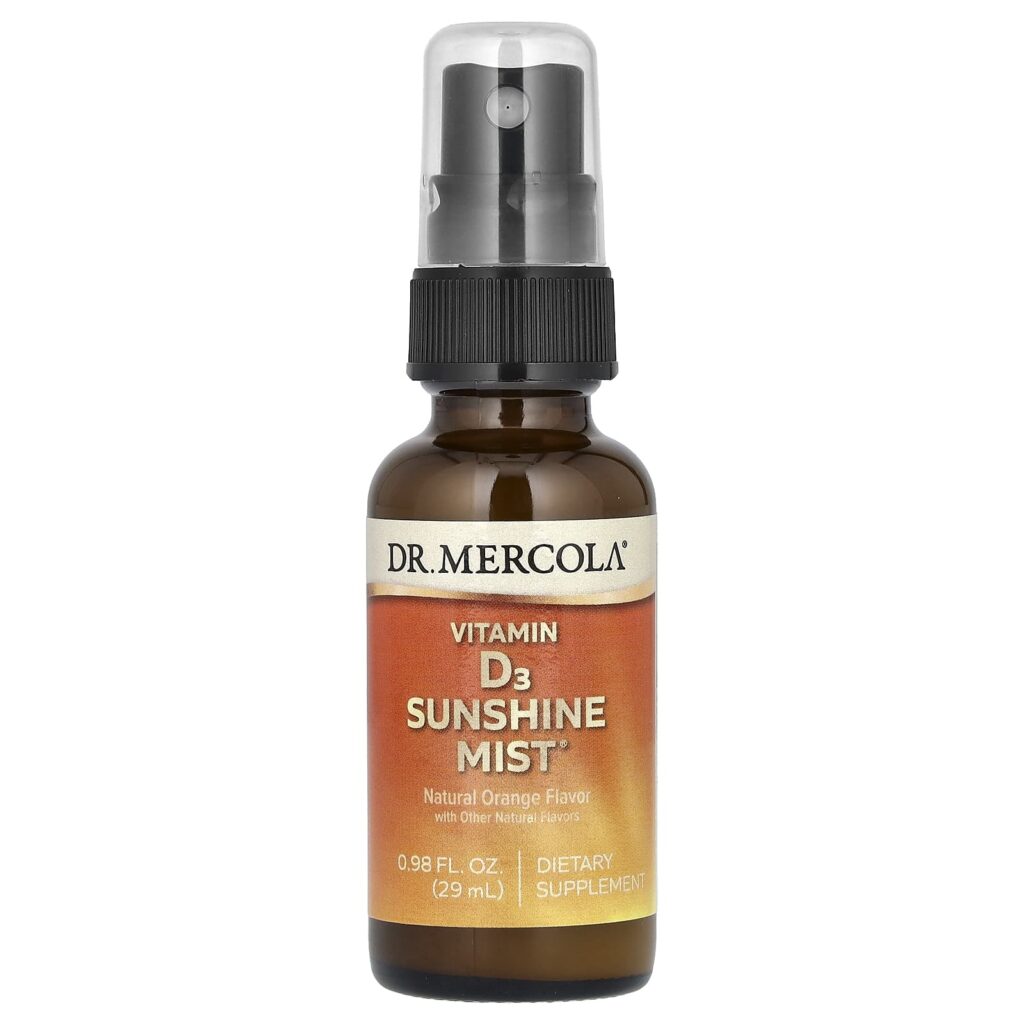 Dr. Mercola, Sunshine D3, спрей с витамином D3, натуральный апельсин, 29 мл