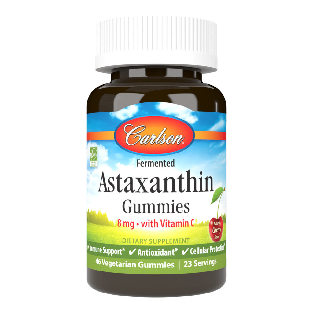 Carlson Labs, Astaxanthin Gummies, 8 мг с витамином C