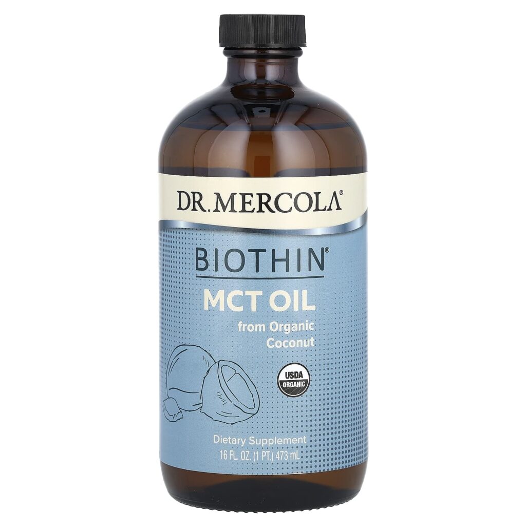 Dr. Mercola, биотин, масло MCT, 473 мл