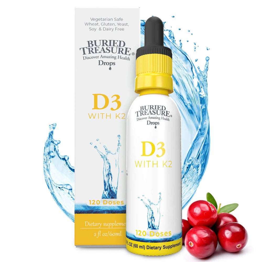 Buried Treasure - D3+K2 Drops - Vitamin D-3 5000 IU