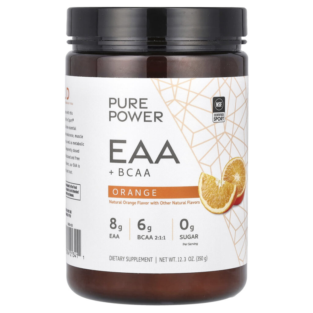 Dr. Mercola, Pure Power, незаменимые аминокислоты  BCAA , со вкусом апельсина, 350 г